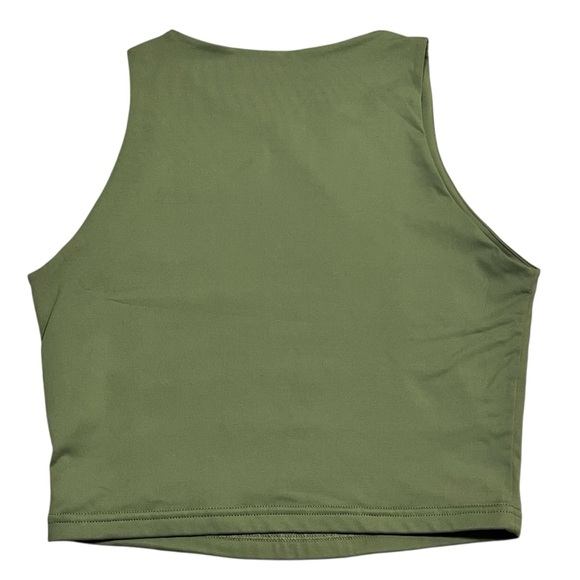 Reoria Olive Green Cropped Tank Top - Picture 2 of 6